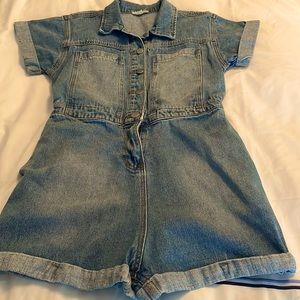 Blue Denim Romper